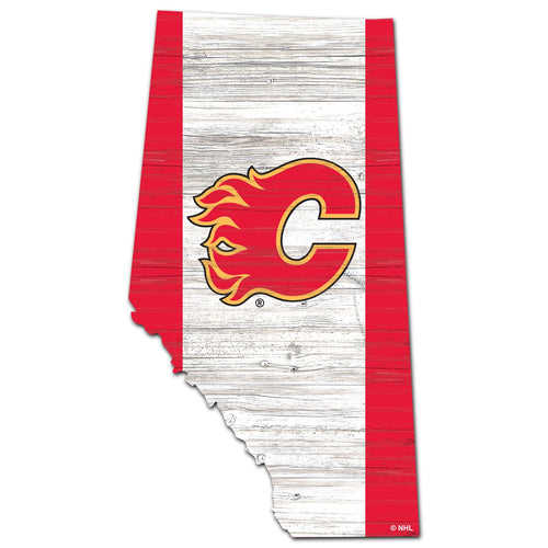 Calgary Flames 1001-USA Shape Flag Cutout