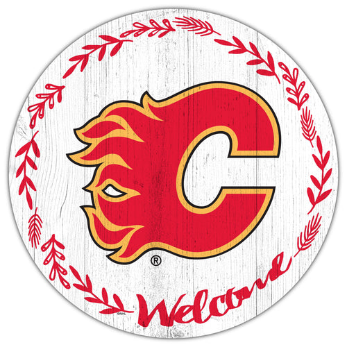 Calgary Flames 1019-Welcome 12in Circle