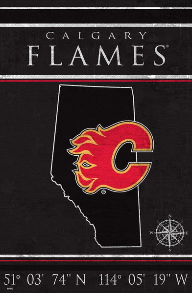 Calgary Flames 1038-Coordinates 17x26