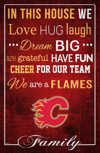 Calgary Flames 1039-In This House 17x26