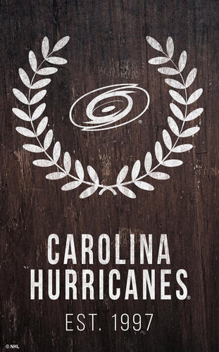 Carolina Hurricanes 0986-Laurel Wreath 11x19