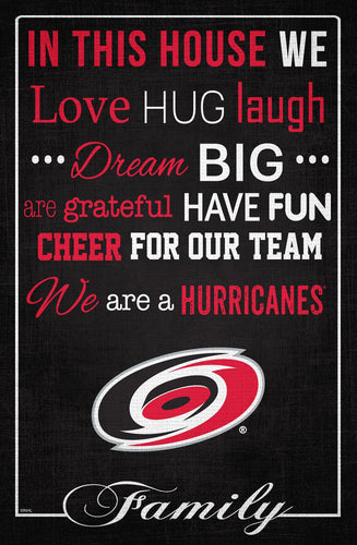 Carolina Hurricanes 1039-In This House 17x26