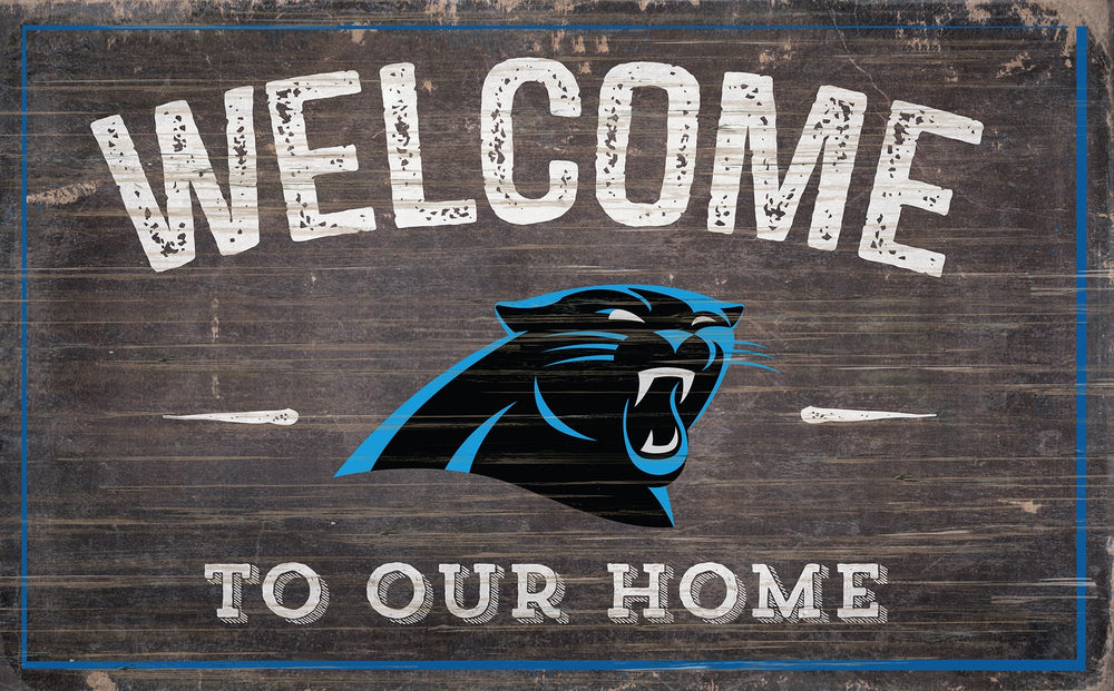 Carolina Panthers 0913-11x19 inch Welcome Sign