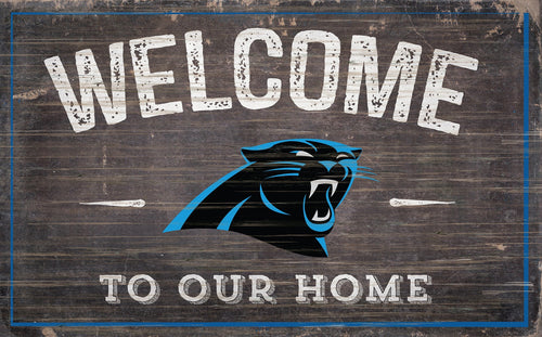 Carolina Panthers 0913-11x19 inch Welcome Sign