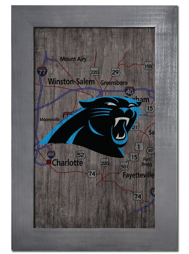 Carolina Panthers 0985-City Map 11x19