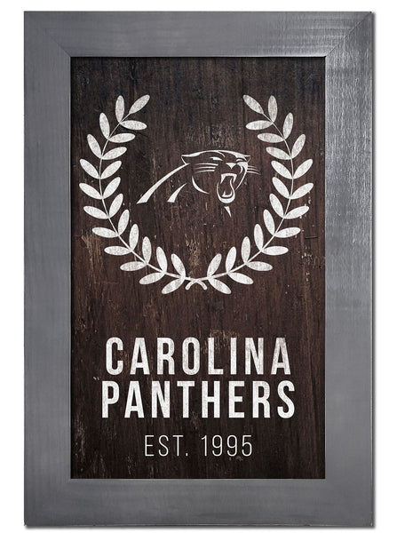Carolina Panthers 0986-Laurel Wreath 11x19