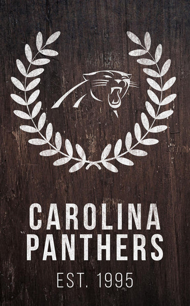 Carolina Panthers 0986-Laurel Wreath 11x19