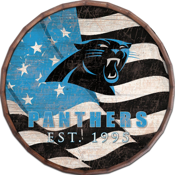Carolina Panthers 1002-Flag Barrel Top 16"
