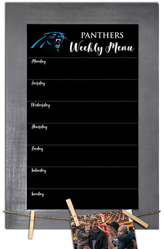 Carolina Panthers 1015-Weekly Chalkboard with frame & clothespins