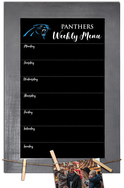 Carolina Panthers 1015-Weekly Chalkboard with frame & clothespins