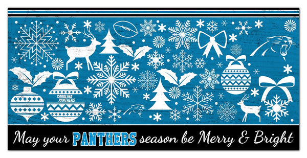Carolina Panthers 1052-Merry and Bright 6x12