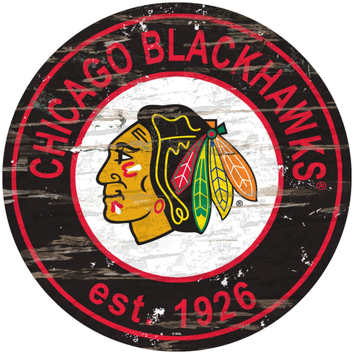 Chicago Blackhawks 0659-Established Date Round