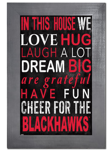 Chicago Blackhawks 0725-Color In This House 11x19