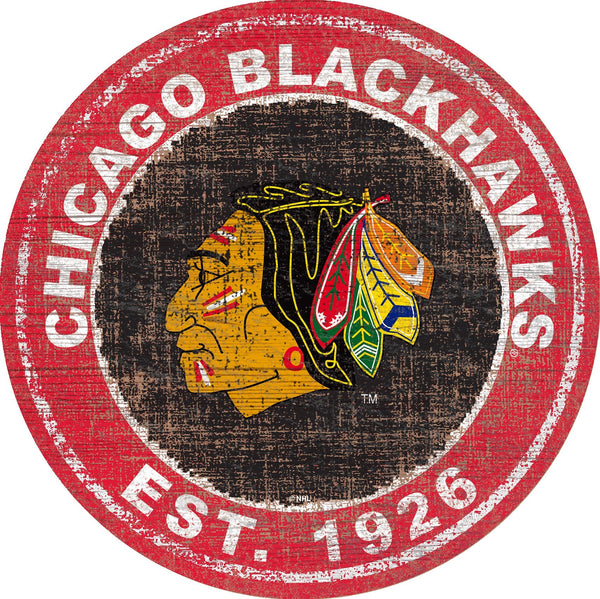 Chicago Blackhawks 0744-Heritage Logo Round