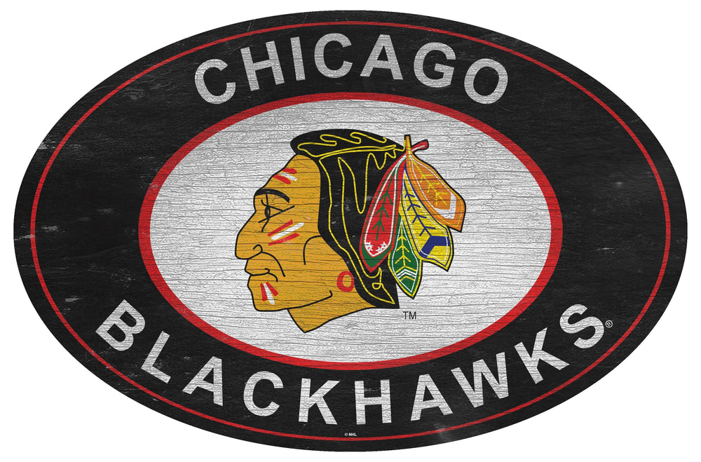 Chicago Blackhawks 0801-46in Heritage Logo Oval