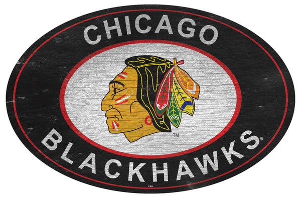 Chicago Blackhawks 0801-46in Heritage Logo Oval