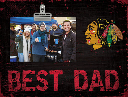 Chicago Blackhawks 0893-Best Dad Clip Frame