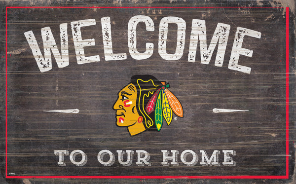 Chicago Blackhawks 0913-11x19 inch Welcome Sign