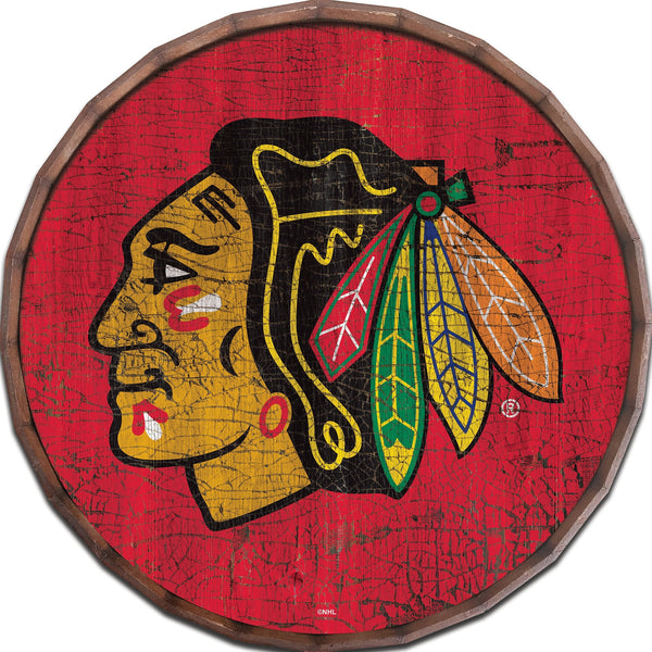 Chicago Blackhawks 0939-Cracked Color Barrel Top 16"