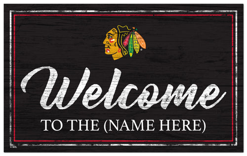 Chicago Blackhawks 0977-Welcome Team Color 11x19