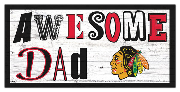 Chicago Blackhawks 2018-6X12 Awesome Dad sign