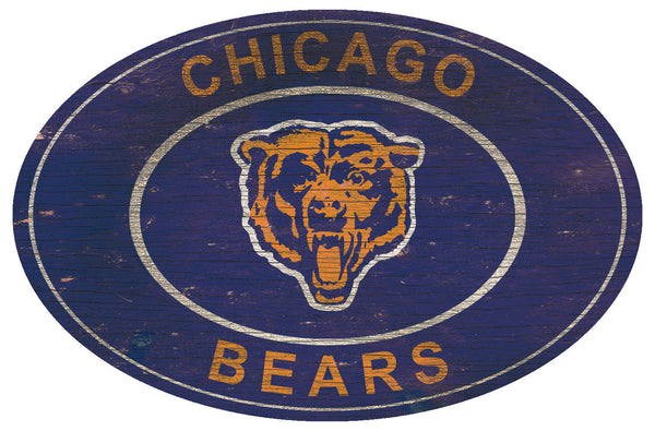 Chicago Cubs 0801-46in Heritage Logo Oval