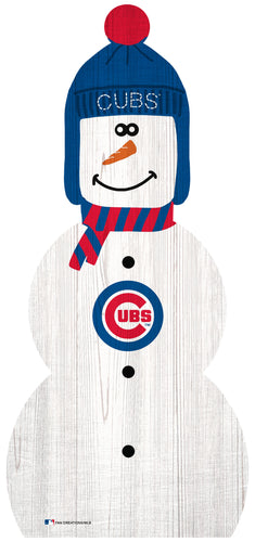 Chicago Cubs 0926-Snowman 33in Leaner