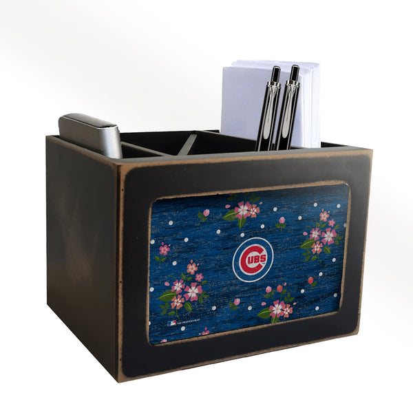 Chicago Cubs 0966-Floral Desk Organizer