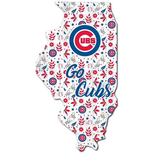 Chicago Cubs 0974-Floral State - 12"