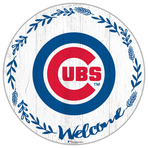 Chicago Cubs 1019-Welcome 12in Circle
