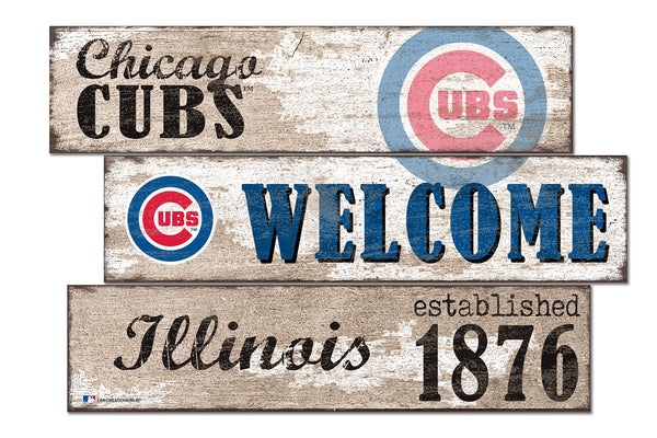 Chicago Cubs 1027-Welcome 3 Plank