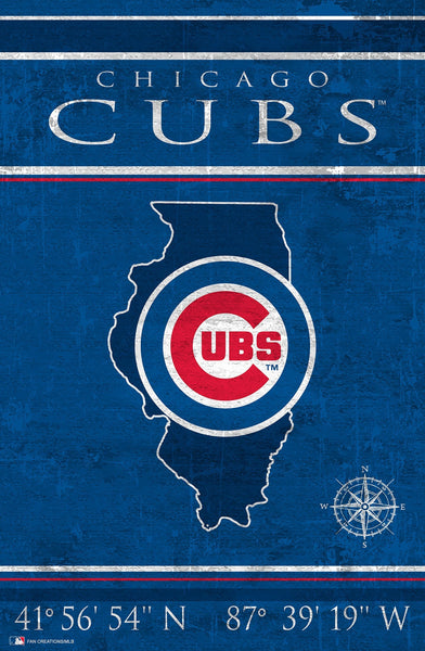Chicago Cubs 1038-Coordinates 17x26