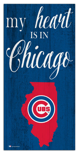 Chicago Cubs 2029-6X12 My heart state sign