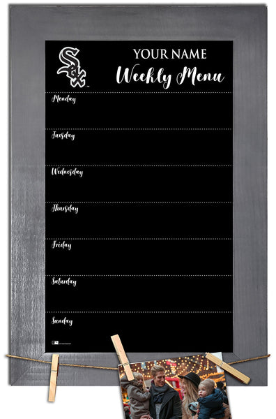 Chicago White Sox 1015-Weekly Chalkboard with frame & clothespins