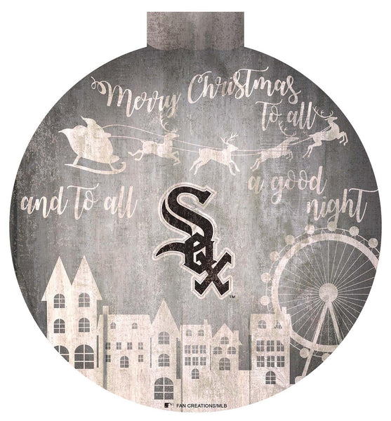 Chicago White Sox 1033-Christmas Village 12in Wall Art