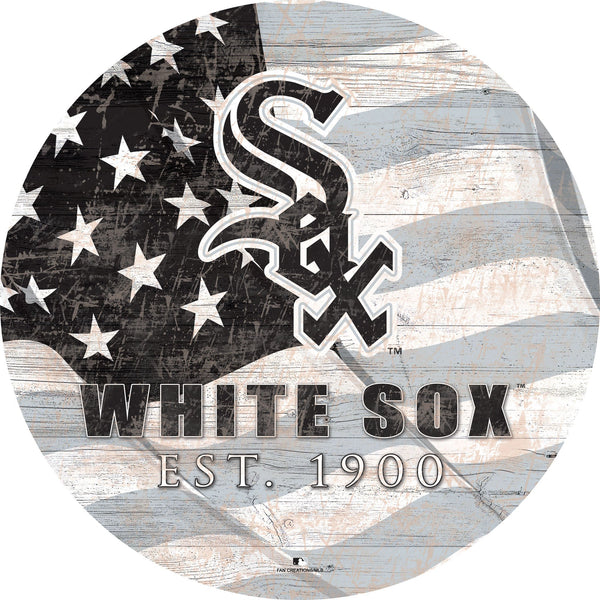 Chicago White Sox 1058-Team Color Flag Circle - 12"