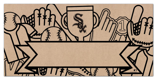 Chicago White Sox 1082-6X12 Coloring name banner