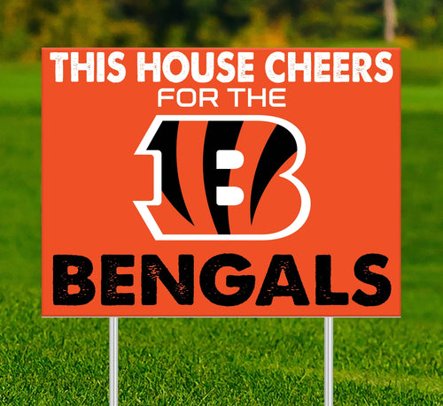 Cincinatti Bengals 2033-18X24 This house cheers for yard sign