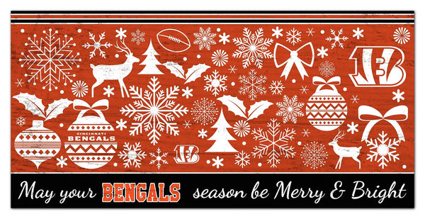 Cincinnati Bengals 1052-Merry and Bright 6x12