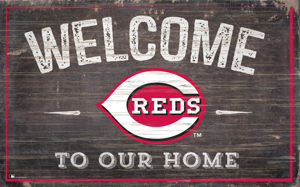 Cincinnati Reds 0913-11x19 inch Welcome Sign