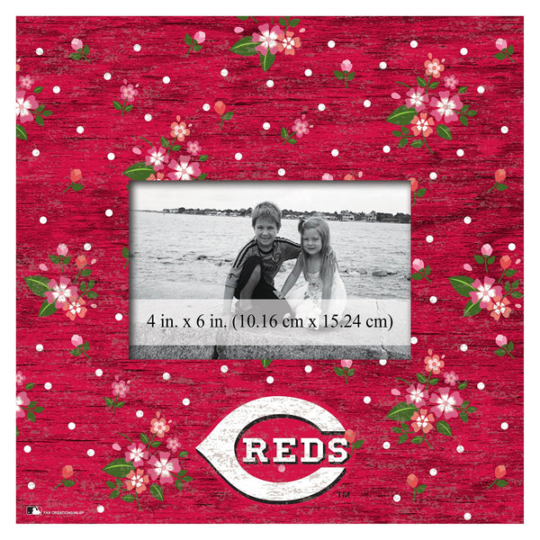 Cincinnati Reds 0965-Floral 10x10 Frame