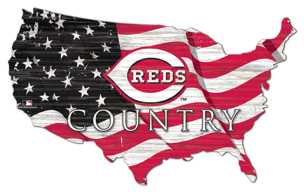 Cincinnati Reds 1001-USA Shape Flag Cutout