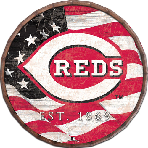 Cincinnati Reds 1002-Flag Barrel Top 16"