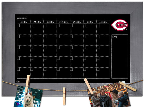 Cincinnati Reds 1014-Monthly Chalkboard with frame  & clothespins