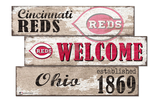 Cincinnati Reds 1027-Welcome 3 Plank