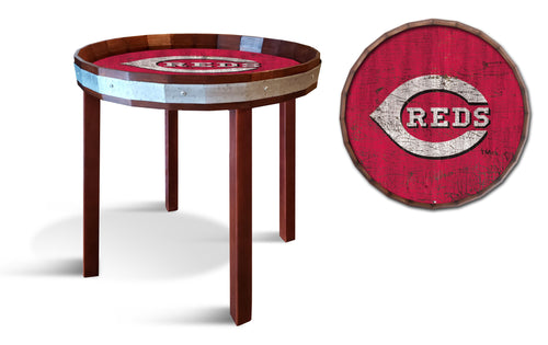 Cincinnati Reds 1092-24" Barrel top end table