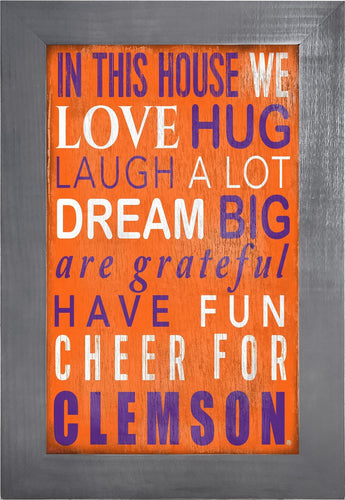 Clemson Tigers 0725-Color In This House 11x19