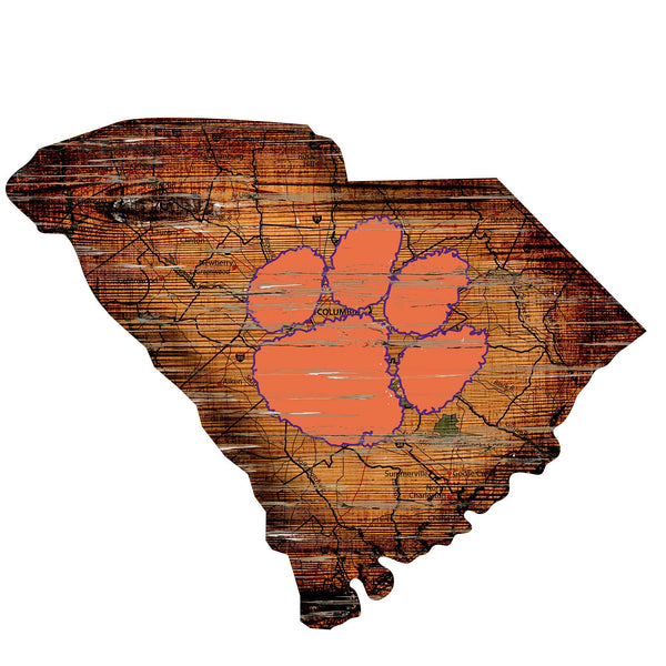Clemson Tigers 0728-24in Distressed State