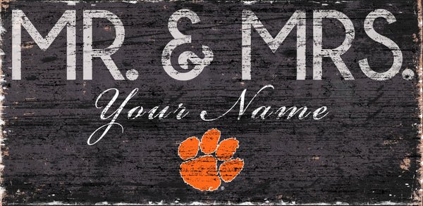 Clemson Tigers 0732-Mr. and Mrs. 6x12