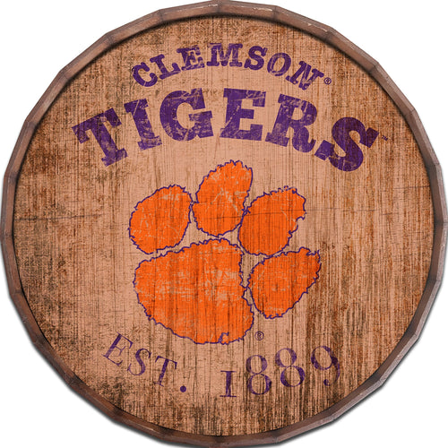 Clemson Tigers 0938-Est date barrel top 16"